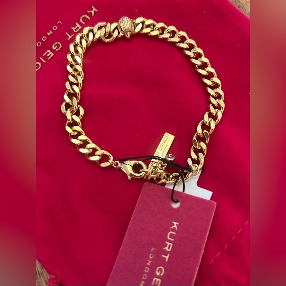 Kurt Geiger Signature Eagle Gold Line Bracelet